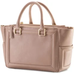 Aleksandra Badura - Ladylike Bag - Calfskin Top-Handle Tote Bag - Blush - Luxury High Quality Leather Bag - Avvenice