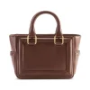Aleksandra Badura - Ladylike Mini Bag - Calfskin Top-Handle Tote Bag - Tobacco - Luxury High Quality Leather Bag - Avvenice