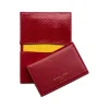 Aleksandra Badura - Small Leather Goods - Business Card Holder in Calfskin - Red - Luxury High Quality - Avvenice