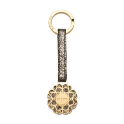 Aleksandra Badura - Small Leather Goods - Keyring in Calfskin - Violet - Luxury High Quality - Avvenice