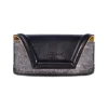 Aleksandra Badura - Small Leather Goods - Sunglasses Case in Calfskin - Black & Silver - Luxury High Quality - Avvenice