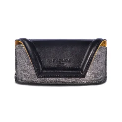 Aleksandra Badura - Small Leather Goods - Sunglasses Case in Calfskin - Black & Silver - Luxury High Quality - Avvenice