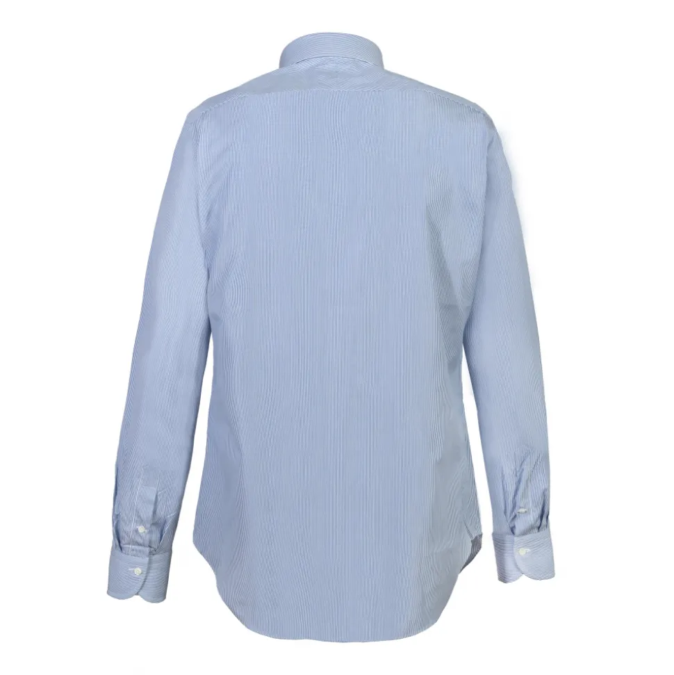 Alessandro Gherardi - Long Sleeve Shirt - Light Blue on White - Shirt - Handmade in Italy - Luxury Exclusive Collection - Avvenice