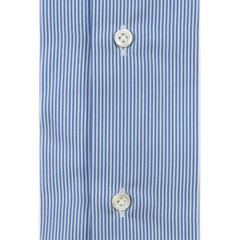 Alessandro Gherardi - Long Sleeve Shirt - Light Blue on White - Shirt - Handmade in Italy - Luxury Exclusive Collection - Avvenice