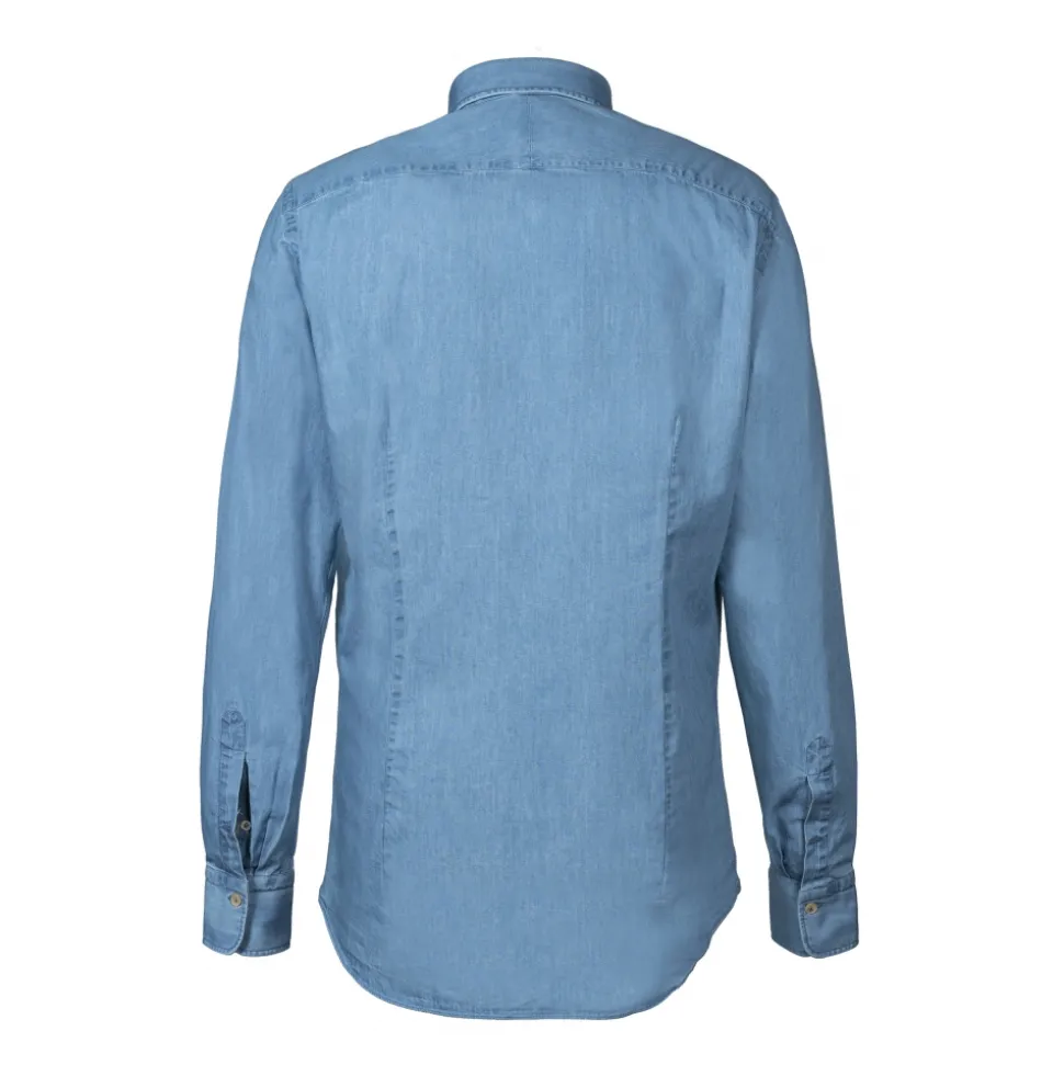 Alessandro Gherardi - Long Sleeve Shirt - Light Denim - Shirt - Handmade in Italy - Luxury Exclusive Collection - Avvenice