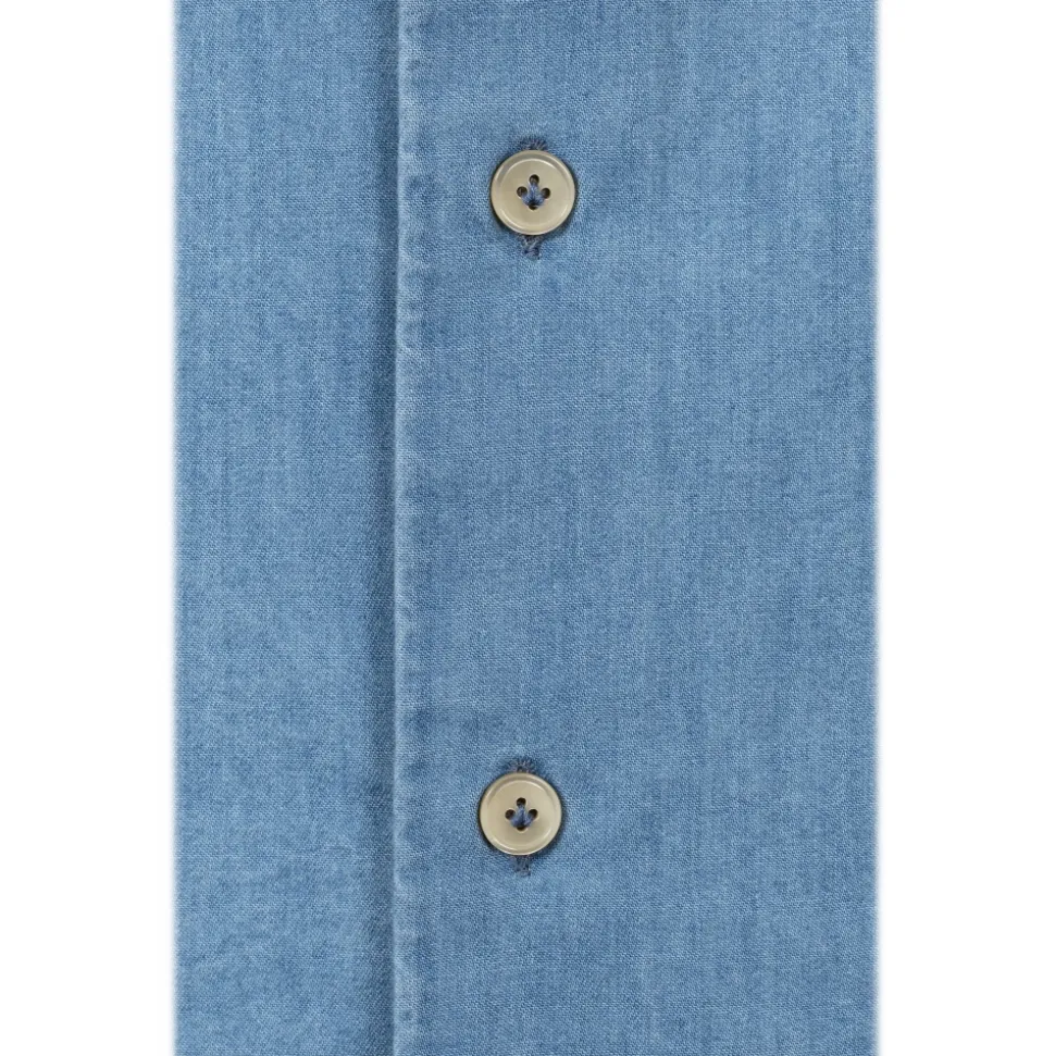 Alessandro Gherardi - Long Sleeve Shirt - Light Denim - Shirt - Handmade in Italy - Luxury Exclusive Collection - Avvenice