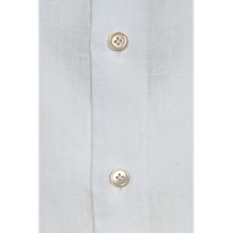 Alessandro Gherardi - Long Sleeve Shirt - White Linen - Shirt - Handmade in Italy - Luxury Exclusive Collection - Avvenice