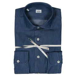 Alessandro Gherardi - Long Sleeve Shirt - Dark Denim - Shirt - Handmade in Italy - Luxury Exclusive Collection - Avvenice