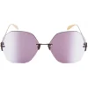 Alexander McQueen - Hexagonal Jewel Sunglasses - Gold Violet - Alexander McQueen Eyewear - Avvenice