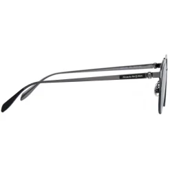 Alexander McQueen - Skull Panthos Metal Sunglasses - Ruthenium - Alexander McQueen Eyewear - Avvenice