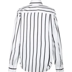 Alexander McQueen - Skull Striped Shirt - White Black - Alexander McQueen Exclusive Luxury Collection - Avvenice