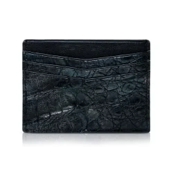Ammoment - Caiman in Black Northern Light - Leather Credit Card Holder - Avvenice