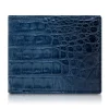 Ammoment - Caiman in Degrade Light-Dark Blue - Leather Bifold Wallet - Avvenice