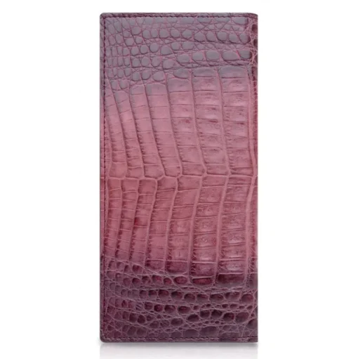 Ammoment - Caiman in Degrade Terracota-Black - Leather Breast Wallet - Avvenice