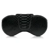Ammoment - Eyeglass Case - Python in Black - Luxury Eyeglass Leather Cover - Avvenice