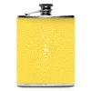 Ammoment - Hip Flask - Stingray in Yellow - Luxury Stainless Steel Hip Flask in Leather - Avvenice