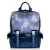 Ammoment - Python in Calcite Blue - Leather Zane Large Backpack - Avvenice