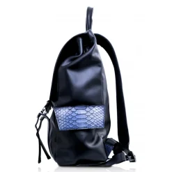 Ammoment - Python in Calcite Blue - Leather Zane Large Backpack - Avvenice