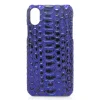 Ammoment - Python in NYX Blue Metallic - Leather Cover - iPhone X - Avvenice