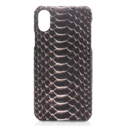 Ammoment - Python in Pepite Rose - Leather Cover - iPhone X - Avvenice