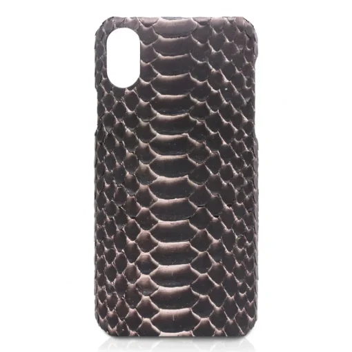 Ammoment - Python in Pepite Rose - Leather Cover - iPhone X - Avvenice