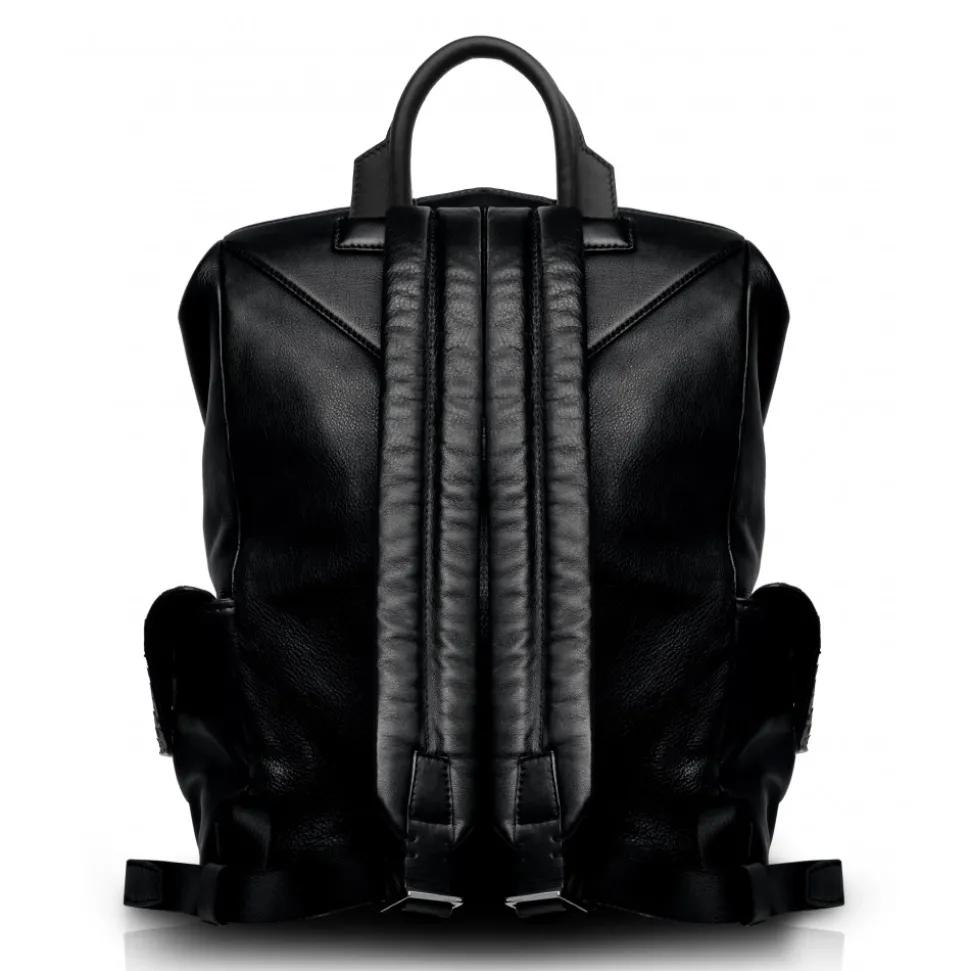 Ammoment - Python in Pepite Rose - Leather Zane Large Backpack - Avvenice