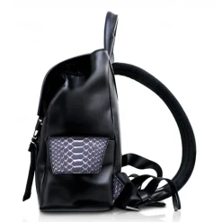 Ammoment - Python in Pepite Rose - Leather Zane Small Backpack - Avvenice