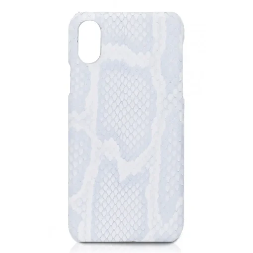 Ammoment - Python in Saba White - Leather Cover - iPhone X - Avvenice