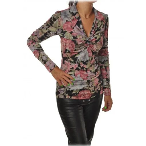 Aniye By - Floral Patterned Top - Multicolor - Top - Made in Italy - Luxury Exclusive Collection - Avvenice