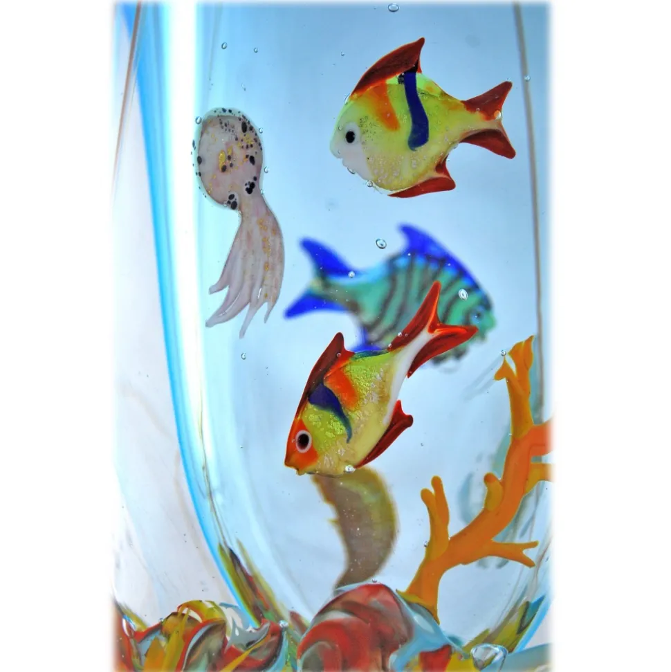 Ars Cenedese Murano - Acquamare Modern Vase - Handcrafted Venetian Vase Handmade by Venetian Glassmasters - High Quality Luxury - Avvenice