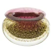 Ars Cenedese Murano - Bollinato Bown 24k Gold - Ruby Normal - Venetian Vase Handmade by Venetian Glassmasters - Luxury - Avvenice