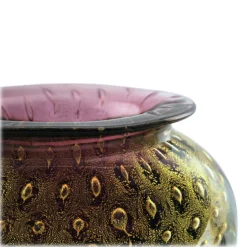 Ars Cenedese Murano - Bollinato Bown 24k Gold - Ruby Normal - Venetian Vase Handmade by Venetian Glassmasters - Luxury - Avvenice
