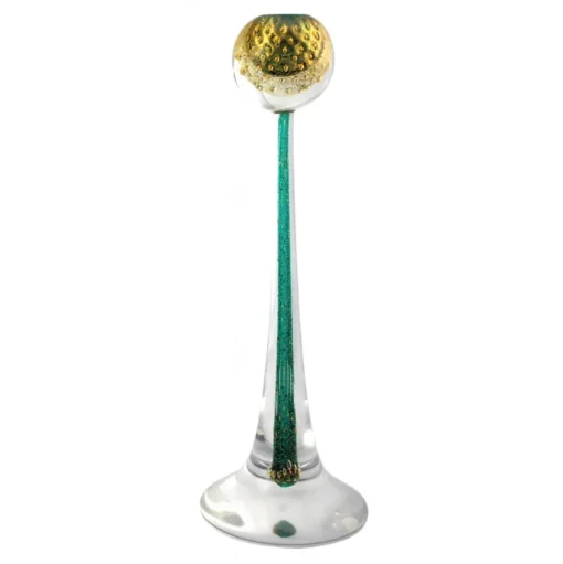 Ars Cenedese Murano - Sommerso Candlestick - Bollinato Gold - Candlesticks Handmade by Venetian Glassmasters - Luxury - Avvenice