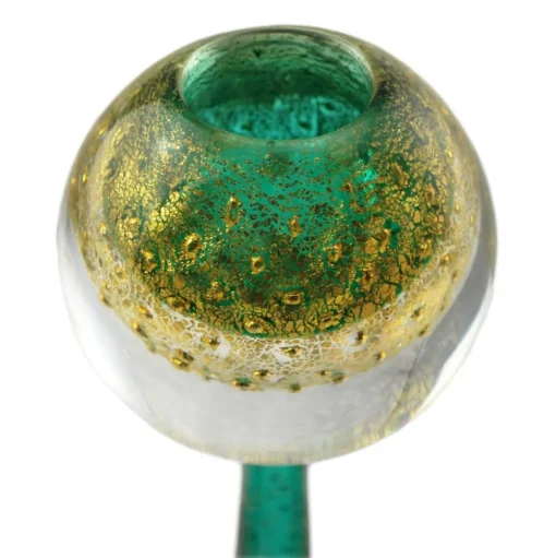 Ars Cenedese Murano - Sommerso Candlestick - Bollinato Gold - Candlesticks Handmade by Venetian Glassmasters - Luxury - Avvenice