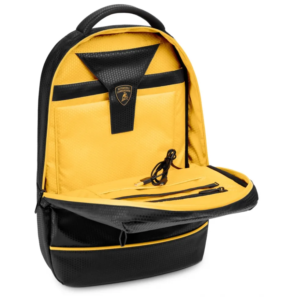 Automobili Lamborghini - Backpack - Black - Made in Italy - Luxury Exclusive Collection - Avvenice