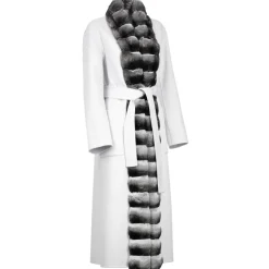 Avvenice - Annie - Cashmere and Chinchilla Coat - Loro Piana Cashmere - Furs - Coats - Luxury Exclusive Collection - Avvenice