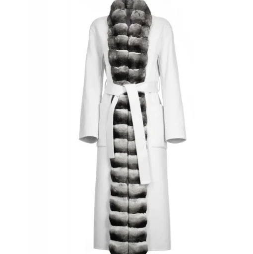 Avvenice - Annie - Cashmere and Chinchilla Coat - Loro Piana Cashmere - Furs - Coats - Luxury Exclusive Collection - Avvenice