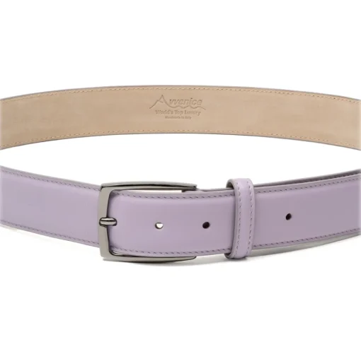 Avvenice - Astrea - Premium Leather Belt - Lilac - Handmade in Italy - Exclusive Luxury Collection - Avvenice