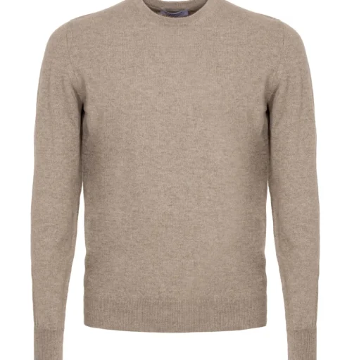 Avvenice - Athus - Man Loro Piana Cashmere Crew Neck Sweater - Tundra - Knitwear - Luxury Exclusive Collection - Avvenice