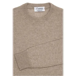 Avvenice - Athus - Man Loro Piana Cashmere Crew Neck Sweater - Tundra - Knitwear - Luxury Exclusive Collection - Avvenice
