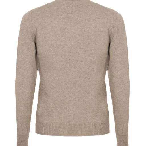 Avvenice - Athus - Man Loro Piana Cashmere Crew Neck Sweater - Tundra - Knitwear - Luxury Exclusive Collection - Avvenice