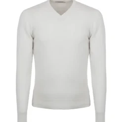 Avvenice - Athus - Man Loro Piana Cashmere V-Neck Sweater - White - Knitwear - Luxury Exclusive Collection - Avvenice