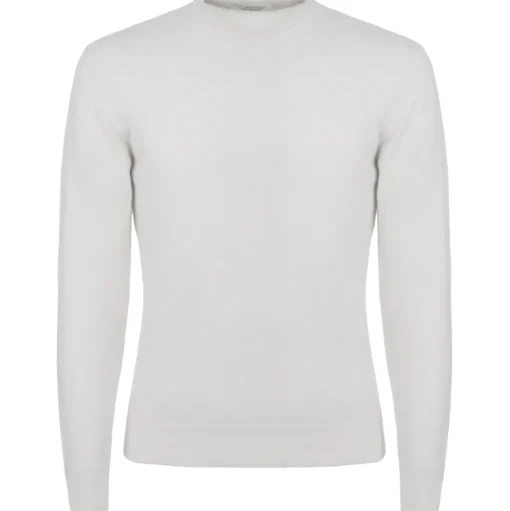 Avvenice - Athus - Man Loro Piana Cashmere Crew Neck Sweater - White - Knitwear - Luxury Exclusive Collection - Avvenice
