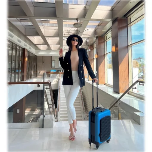 Avvenice - Aura - Aluminum and Carbon Fiber Trolley - Light Blue - Handmade in Italy - Exclusive Luxury Collection - Avvenice