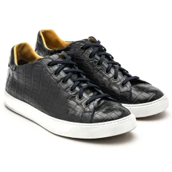 Avvenice - Crocodile Sneakers - Blue - Handmade in Italy - Exclusive Luxury Collection - Avvenice