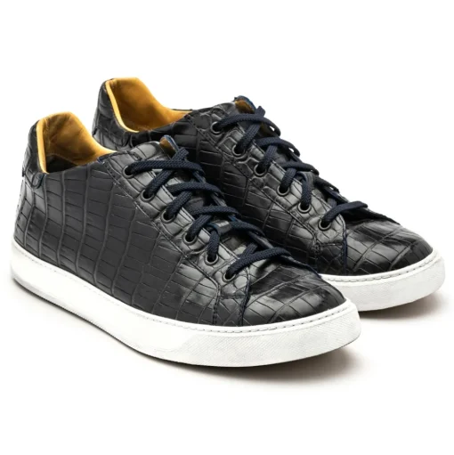 Avvenice - Crocodile Sneakers - Blue - Handmade in Italy - Exclusive Luxury Collection - Avvenice