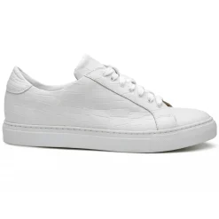 Avvenice - Crocodile Sneakers - White - Handmade in Italy - Exclusive Luxury Collection - Avvenice