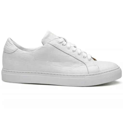 Avvenice - Crocodile Sneakers - White - Handmade in Italy - Exclusive Luxury Collection - Avvenice