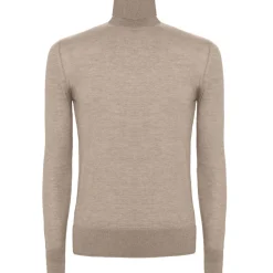 Avvenice - Finis - Man Loro Piana Extrafine Cashmere Turtleneck Sweater - Tundra - Knitwear - Luxury Exclusive Collection - Avvenice