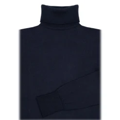 Avvenice - Finis - Man Loro Piana Extrafine Cashmere Turtleneck Sweater - Blue - Knitwear - Luxury Exclusive Collection - Avvenice